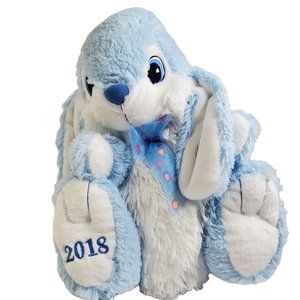 Dan Dee Collectors Choice Blue Plush 15” Seated Bunny Rabbit Stuffed Easter 2018